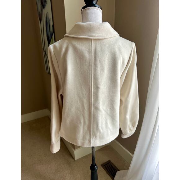 NWT Lauren Conrad cream wool blend jacket size 0X - Picture 4 of 7